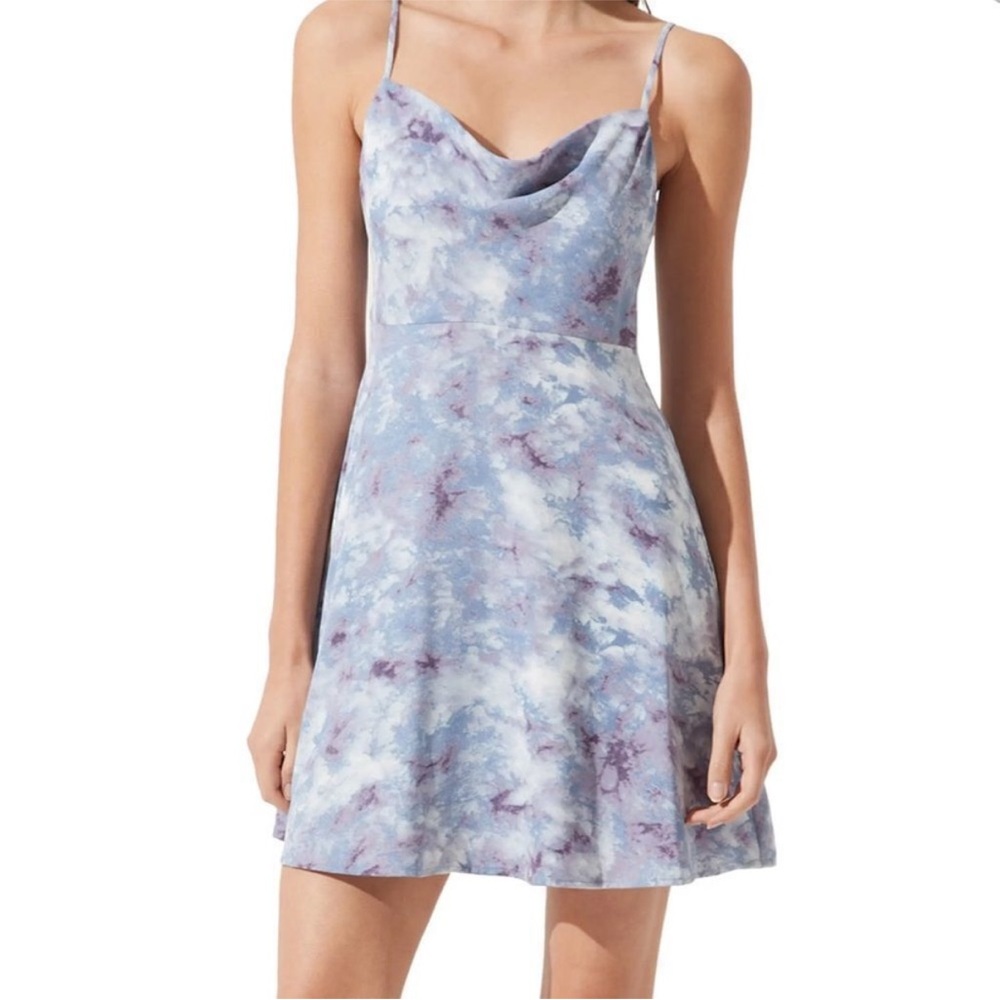 Astr the Label Sasha Purple Marble Dress